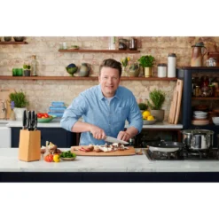 Tefal Fleischmesser »Jamie Oliver K26702«, (1 Tlg.), Hohe Leistung, Unverwechselbares Design, Widerstandsfähig/langlebig -Tefal 0022e8a5663859321c8a46f7891b90c3