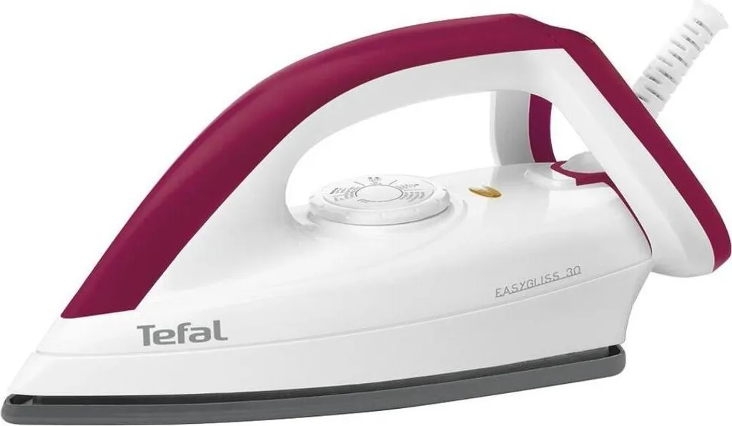 Tefal Trockenbügeleisen Easygliss FS4030 Weiß/beere 4 Tefal Trockenbügeleisen Easygliss FS4030 Weiß/beere – Bild 2
