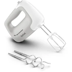 Tefal Handmixer »HT450B Prep'Mix«, 450 W, 5 Geschwindigkeiten, 2 Schneebesen Und 2 Knethaken Aus Edelstahl