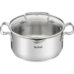 Tefal Topf-Set »Duetto+ G719S7«, Edelstahl 18/10, (Set, 7 Tlg., 7-teiliges Topfset Mit Stielkasserolle 16 Cm, Kochtopf 16/20/24 Cm), Hochwertiger Edelstahl, Hochglanzpoliert, Glasdeckel Mit Siebfunktion -Tefal 11b16ca4355ca3e697dafe7e0655f303
