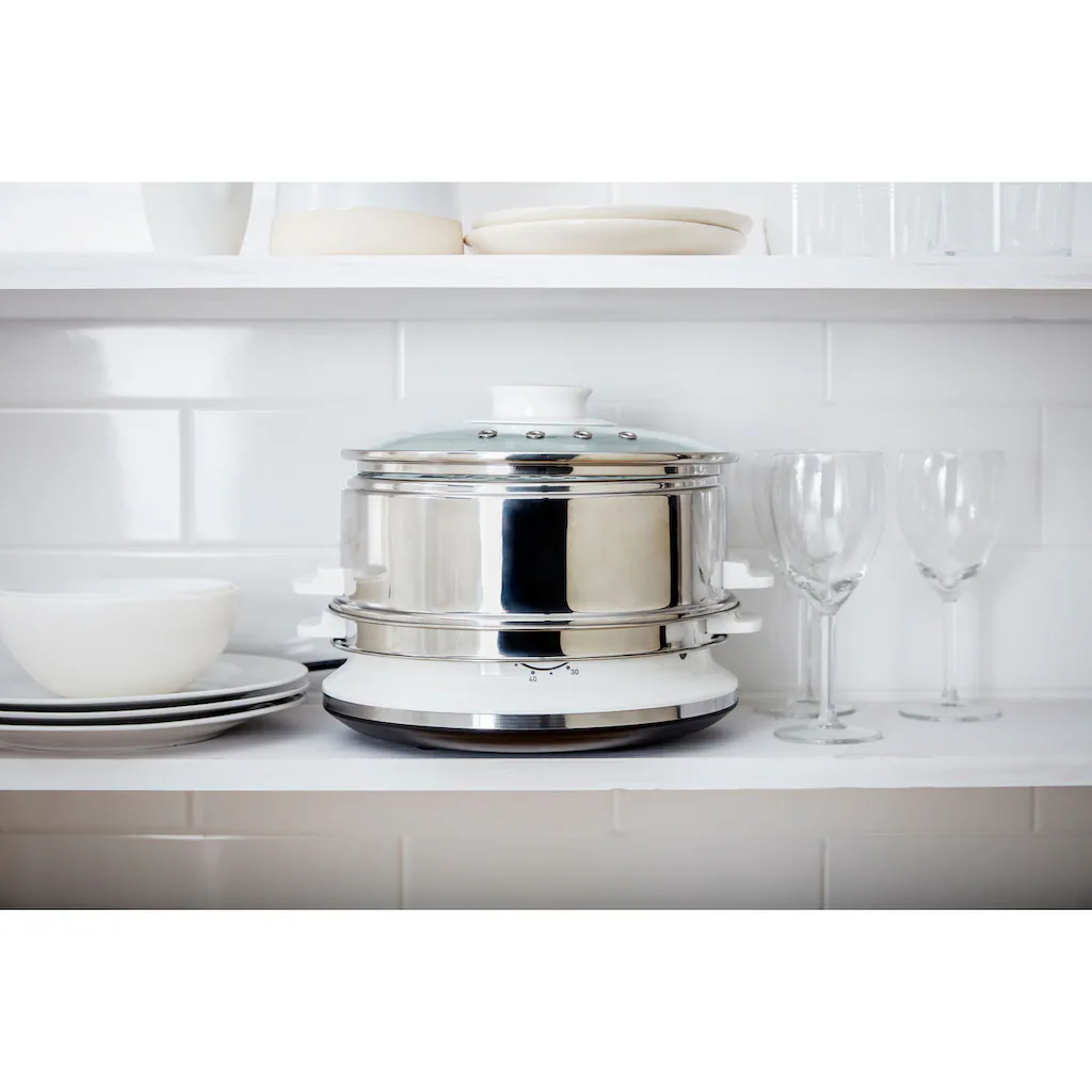 Tefal Dampfgarer »VC1451 Convenient Series«, 900 W, 2 Edelstahlbehälter, 6 Liter, Ø 24cm, Timer, Abschaltautomatik 7 Tefal Dampfgarer »VC1451 Convenient Series«, 900 W, 2 Edelstahlbehälter, 6 Liter, Ø 24cm, Timer, Abschaltautomatik – Bild 5