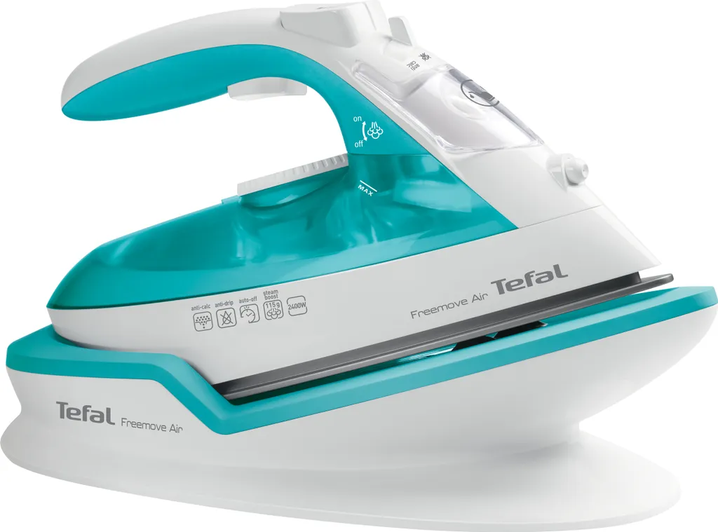 Tefal Dampfbügeleisen Freemove Air FV6520, 2400 W, Türkis 4 Tefal Dampfbügeleisen Freemove Air FV6520, 2400 W, Türkis – Bild 2
