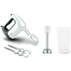 Tefal Handmixer »HT4621 Prep'Mix+«, 500 W, Turbo-Funktion, 2 Rührbesen, 2 Knethaken, Pürierstab-Aufsatz