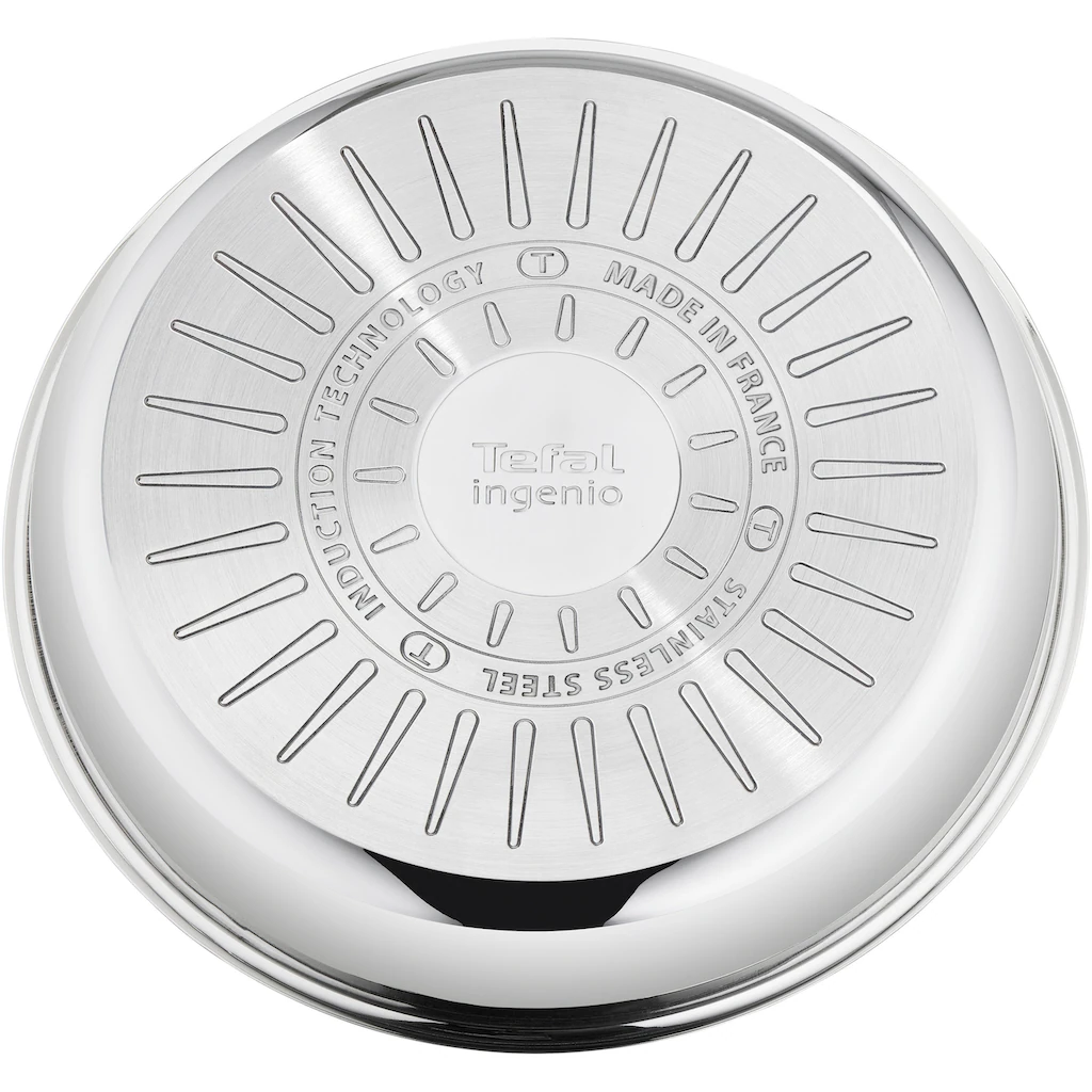 Tefal Pfannen-Set »Ingenio Preference L97394«, Edelstahl, (Set, 3 Tlg.), Stapelbar, Antihaftversiegelung, Induktion, Made In France, Kompakt 6 Tefal Pfannen-Set »Ingenio Preference L97394«, Edelstahl, (Set, 3 Tlg.), Stapelbar, Antihaftversiegelung, Induktion, Made In France, Kompakt – Bild 4