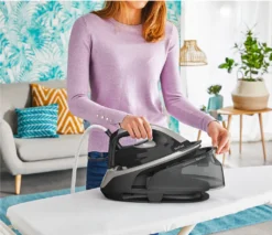 Tefal Express Easy SV6140 Dampferzeuger Bügeleisen Bis Zu 30% * Weniger Zeit Zum Bügeln Efficint Perfekte Ergebnisse Leistungsstarker Dampfstoß Autonomie Vielseitig Anti-Scale Große -Tefal 287cb5d02c7832bcfdd2737e7e58580e