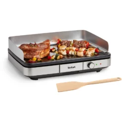 Tefal Tischgrill »CB690D Maxi Plancha XXL«, 2300 W, Antihaftbeschichtet, Inkl. Abnehmbarem Windschutz + Holzspatel