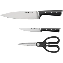 Tefal Messer-Set »K232S355 Ice Force«, (Set, 3 Tlg.), Edelstahl, Lang Anhaltende Schneidleistung Und Schärfe