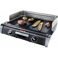 Tefal Tischgrill »TG8000 Family«, 2400 W, 2 Getrennte Grillroste -stufenlose Thermostate, Individuell Wählbar
