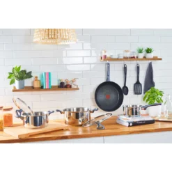Tefal Topf-Set »Daily Cook«, Edelstahl, (Set, 11 Tlg.), Edelstahl-Töpfe Mit Stehendem Deckel,Ausguss,alle Herdarten,Induktion -Tefal 2b2a0f3ddd716b2772cba7d6c407f65f