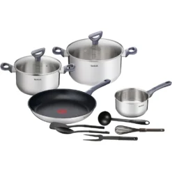 Tefal Topf-Set »Daily Cook«, Edelstahl, (Set, 11 Tlg.), Edelstahl-Töpfe Mit Stehendem Deckel,Ausguss,alle Herdarten,Induktion