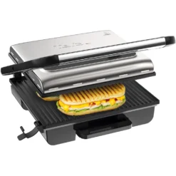 Tefal Kontaktgrill »GC242D Inicio Grill Adjust«, 2000 W, Regelbarer Thermostat Mit 3 Stufen, Antihaftbeschichtete Platten