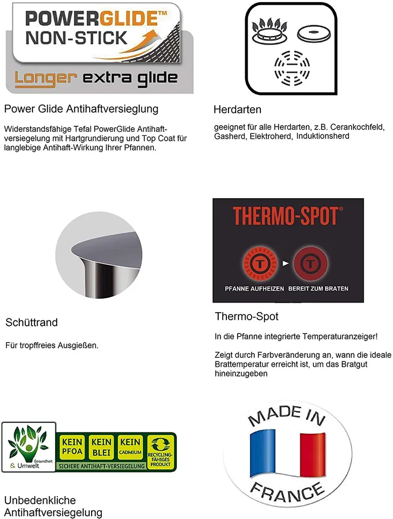 Tefal C55654 PROGRADE Topfset Pfannenset Induktion 8 TLG, UVP 299€, Für Alle Herdarten, Antihaft Pfannen 26 Cm + 30 Cm, Topf 24cm, Stieltopf 20 Cm + 18 Cm, Spülmaschinenfest 6 Tefal C55654 PROGRADE Topfset Pfannenset Induktion 8 TLG, UVP 299€, Für Alle Herdarten, Antihaft Pfannen 26 Cm + 30 Cm, Topf 24cm, Stieltopf 20 Cm + 18 Cm, Spülmaschinenfest – Bild 4