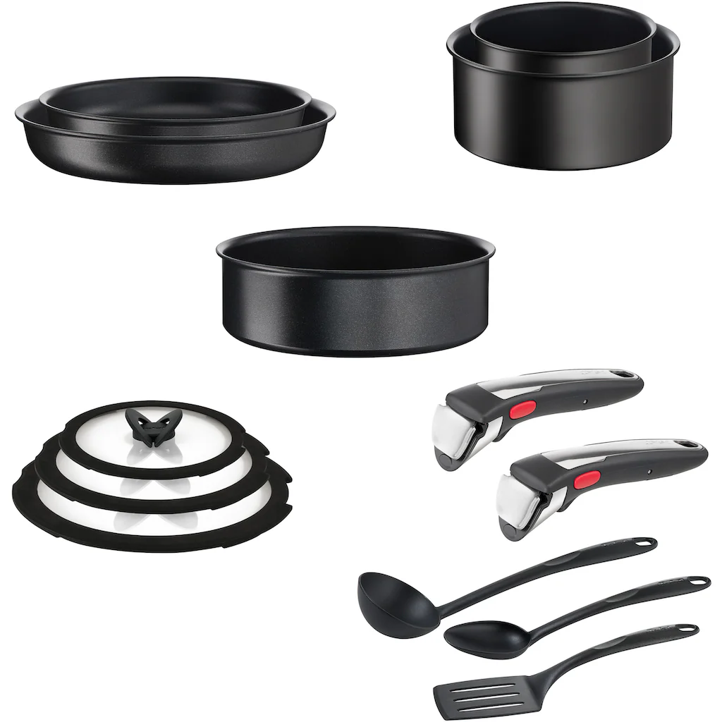 Tefal Topf-Set »Ingenio Unlimited On«, Aluminium, (Set, 13 Tlg.), Antihaft, Thermo-Signal, Abnehmbarer Griff, Alle Herdarten, Induktion 4 Tefal Topf-Set »Ingenio Unlimited On«, Aluminium, (Set, 13 Tlg.), Antihaft, Thermo-Signal, Abnehmbarer Griff, Alle Herdarten, Induktion – Bild 2