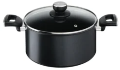 Tefal G2554602, 5 L, Rund, Schwarz, Aluminium, Titan, Keramik, Gas, Halogen, Induktion, Versiegelte Platte