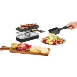 Tefal Raclette »RE2308 Plug & Share«, 2 St. Raclettepfännchen, 400 W, 2 Pfännchen + Grillplatte, Erweiterbar Auf 5 Geräte, Abnehmbare Kabel -Tefal 3d3cf49a9993d71ab3c5596235af483a