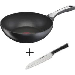 Tefal Wokpfanne »Unlimited On« In 28 Cm Und Santokumesser »Ice Force« Im Set