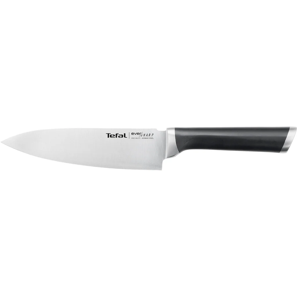 Tefal Kochmesser »K25690 Ever Sharp«, (1 Tlg.), Inkl. Messerschärfer, Edelstahl, Exklusive Schleiftechnologie 4 Tefal Kochmesser »K25690 Ever Sharp«, (1 Tlg.), Inkl. Messerschärfer, Edelstahl, Exklusive Schleiftechnologie – Bild 2