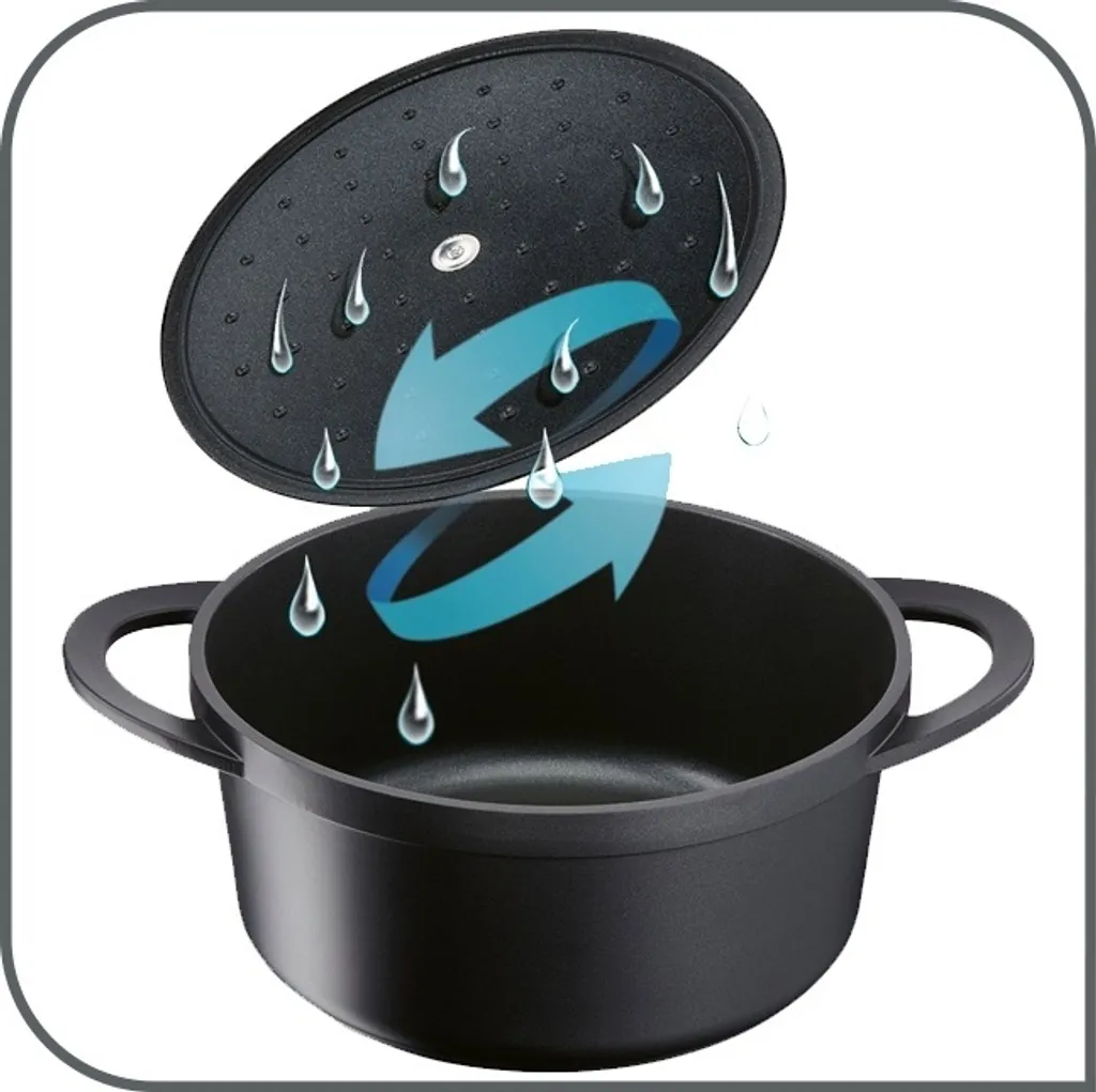 Tefal Trattoria Topf Mit Gussdeckel, 20cm, 2,55l, Aluguss 10 Tefal Trattoria Topf Mit Gussdeckel, 20cm, 2,55l, Aluguss – Bild 8