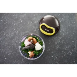 Tefal Zerkleinerer »5-Sekunden_Zerleinerer«, 900ml, Edelstahlklingen, Rutschfest, Ice-Crusher-, Püree, Schwarz/Grün -Tefal 465dc7d142a2a99edd97fea77152e283
