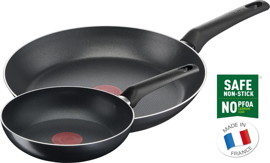 TEFAL Pfannen Simple Cook 2-teiliges Pfannenset Ø 20+28 Cm Bratpfanne ThermoSpot 3 TEFAL Pfannen Simple Cook 2-teiliges Pfannenset Ø 20+28 Cm Bratpfanne ThermoSpot