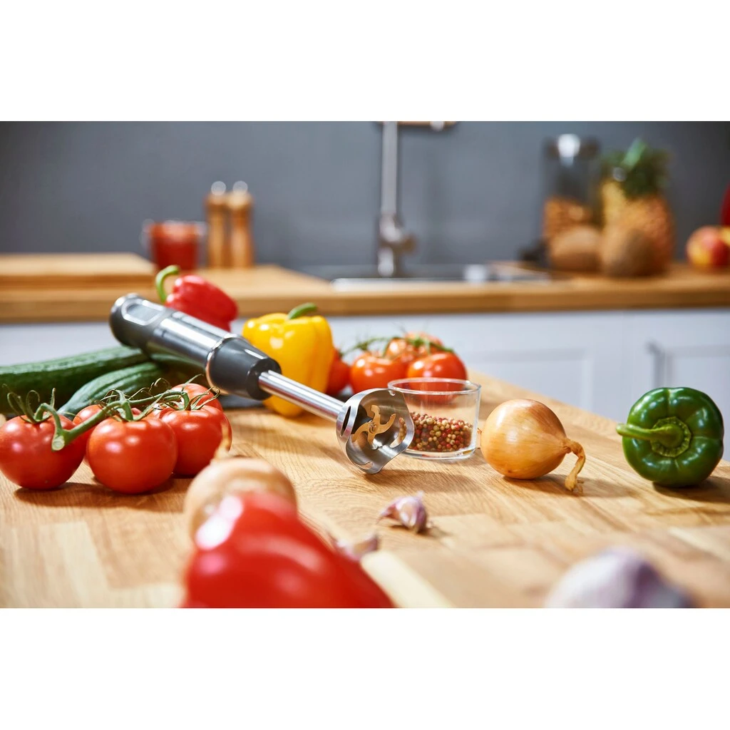 Tefal Stabmixer »HB6588 Quickchef«, 1000 W, Geschwindigkeitsregelung, 4 Messer Mit Powelix-Technologie 8 Tefal Stabmixer »HB6588 Quickchef«, 1000 W, Geschwindigkeitsregelung, 4 Messer Mit Powelix-Technologie – Bild 6