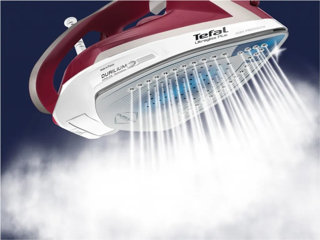 Tefal Dampfbügeleisen Ultragliss Plus FV6810 Bordeaux/weiß 13 Tefal Dampfbügeleisen Ultragliss Plus FV6810 Bordeaux/weiß – Bild 11