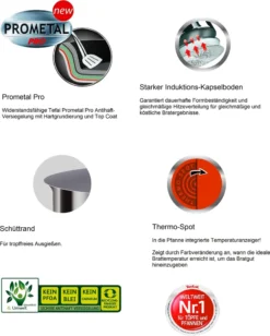 Tefal H80505, Rund, Allzweckpfanne, Edelstahl, Edelstahl, Jamie Oliver, 210 °C -Tefal 4e24238113485791c3b39dbc643c1028