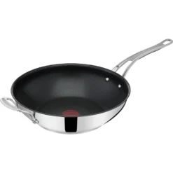 Tefal Wok »E30688 Jamie Oliver Cook's Classic«, Edelstahl, (1 Tlg.), Edelstahl,Antihaftversiegelung,Thermo-Signal,alle Herdarten,Induktion