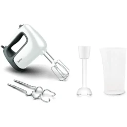 Tefal Handmixer »HT4611 Prep'Mix+«, 500 W, Turbo-Funktion, 2 Rührbesen, 2 Knethaken, Pürierstab-Aufsatz