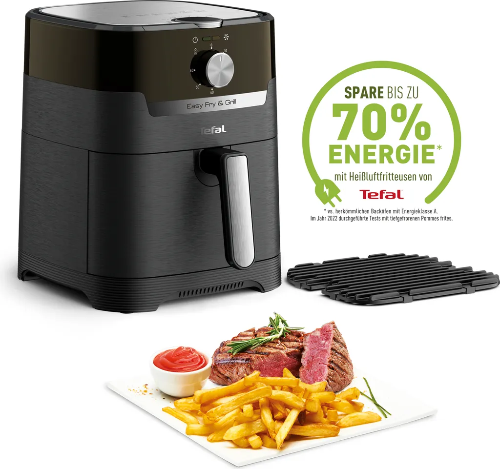 Tefal Easy Fry & Grill Classic, 2-In-1, Heißluftfritteuse + Grill, EY5018 14 Tefal Easy Fry & Grill Classic, 2-In-1, Heißluftfritteuse + Grill, EY5018 – Bild 12