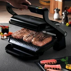 TEFAL Kontaktgrill Optigrill+ GC7128 (Elektrisch, 2000 Watt, 6 Grillprogramme, Lichtindikator, 33,3 X 20 Cm Grillfläche, -Tefal 603178f4c5d8ddc3f884668bb3a6780e