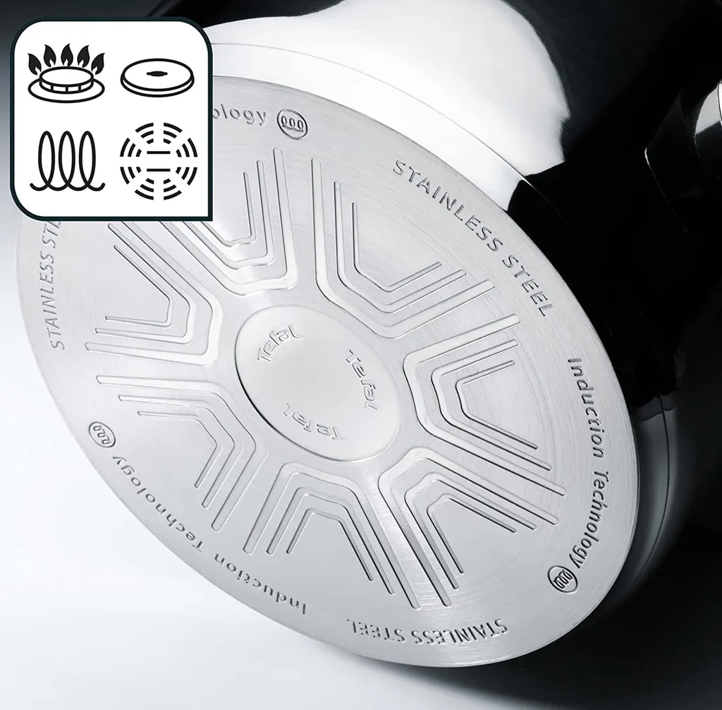 Tefal Duetto 3-teiliges Bratpfannen-Set, 20/24/28 Cm, Antihaftbeschichtung, Geeignet Für Alle Herdarten, Auch Für Induktionsherde, Edelstahl/schwarz 6 Tefal Duetto 3-teiliges Bratpfannen-Set, 20/24/28 Cm, Antihaftbeschichtung, Geeignet Für Alle Herdarten, Auch Für Induktionsherde, Edelstahl/schwarz – Bild 4