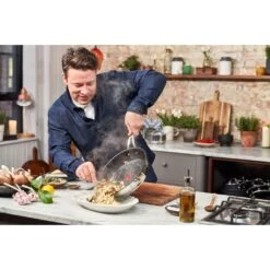 Tefal Bratpfanne »Jamie Oliver Cook's Classic«, Edelstahl, (1 Tlg.), Edelstahl,Antihaftversiegelung,Thermo-Signal,alle Herdarten,Induktion -Tefal 6a8103cc1cac8e317b98410b73c4ac54