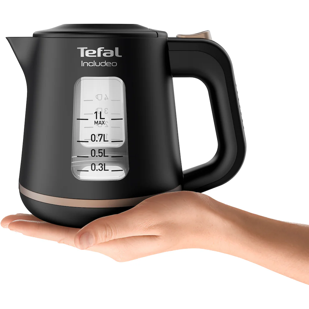 Tefal Wasserkocher »KI5338 Includeo«, 1 L, 2400 W, Anti-Rutsch-Griff, Wasserstandsanzeige, Herausnehmbarer Filter 6 Tefal Wasserkocher »KI5338 Includeo«, 1 L, 2400 W, Anti-Rutsch-Griff, Wasserstandsanzeige, Herausnehmbarer Filter – Bild 4