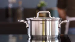 Tefal Virtuoso Topfset, 7-Teilig, Edelstahl - 7-Teiliges Set Aus 1x Stielkasserolle 16cm, 3x Kochtöpfen 16/20/24cm + 3x Deckel -Tefal 6e9fe484267efbb47531839286319105