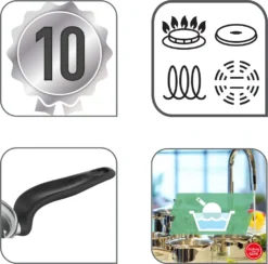 TEFAL E3090604 PRIMÄRE Edelstahlpfanne Mit Antihaftbeschichtung 28 Cm Induktionskompatibel -Tefal 737645a7f358cc2196644de767936c18