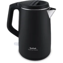 Tefal Wasserkocher »Safe To Touch KO3718«, 1,5 L, 2400 W, Doppelwandig, 360° Drehbare Öffnung, Anti-Kalk Filter, Kabellos