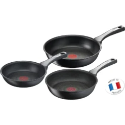Tefal Pfannen-Set »Unlimited On«, Aluminium, (Set, 3 Tlg.), Aluminium, Antihaft, Thermo-Signal, Alle Herdarten Induktion, Set