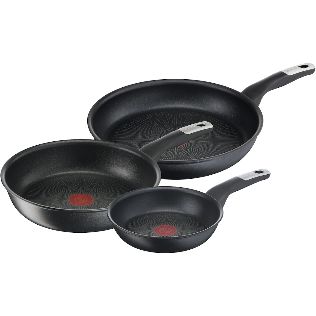 Tefal Pfannen-Set »G25591 Unlimited«, Aluminium, (Set, 3 Tlg.), Aluminium, Antihaft, Thermo-Signal, Alle Herdarten, Induktion, Set 3 Tefal Pfannen-Set »G25591 Unlimited«, Aluminium, (Set, 3 Tlg.), Aluminium, Antihaft, Thermo-Signal, Alle Herdarten, Induktion, Set