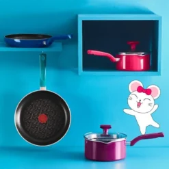 Tefal Chefclub By Stielkasserolle 16 Cm G80622, Rund, Rot, Aluminium, Titan, Rot, Keramik, Gas, Halogen, Induktion -Tefal 86db35411cd69499e20eb9a894b01cee