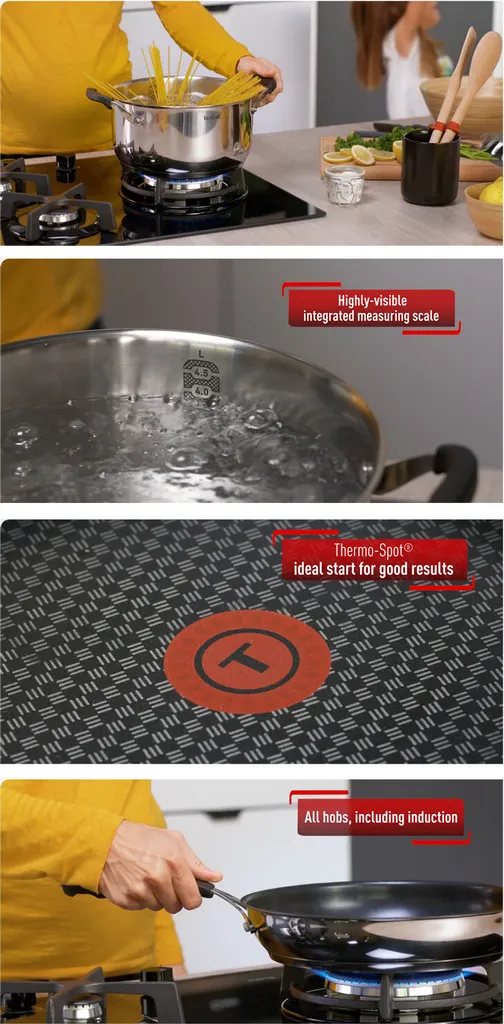 Tefal G7155S14 Cook&Cool Edelstahl Topfset 5-teilig Mit Glasdeckel Inkl. 28 Cm Bratpfanne Mit ThermoSpot, Für Alle Herdarten 11 Tefal G7155S14 Cook&Cool Edelstahl Topfset 5-teilig Mit Glasdeckel Inkl. 28 Cm Bratpfanne Mit ThermoSpot, Für Alle Herdarten – Bild 9