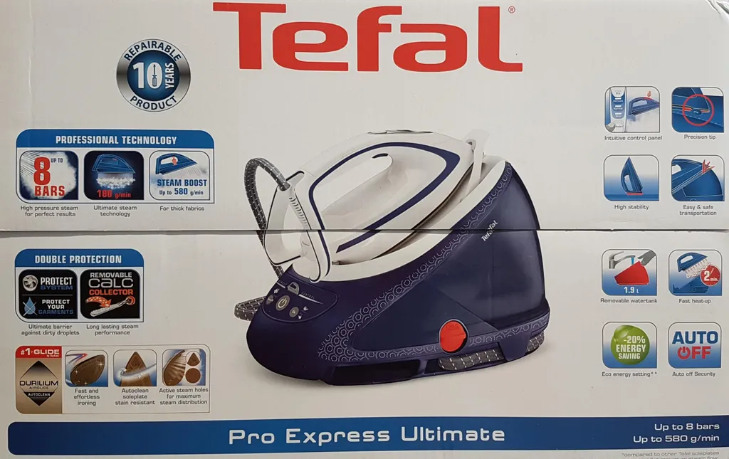 Tefal GV9580 Pro Express Ultimate Dampfbügelstation Bügeleisen 2830 Watt 9 Tefal GV9580 Pro Express Ultimate Dampfbügelstation Bügeleisen 2830 Watt – Bild 7