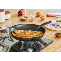 Tefal Bratpfanne »Tefal Easy Cook & Clean Pfanne, Mühelose Reinigung, Antihaftversiegelung, Thermo-Signal Temperaturanzeiger, Diffusion Pfannenboden, Gleichmäßige Wärmeverteilung, Gesundes Kochen, Sicheres Kochgeschirr«, Aluminium, (1tlg.), Titanium -Tefal 9305ac1c678a383624ccfc5e8dd05137