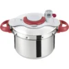 Tefal Schnellkochtopf »Clipso Minut' Perfect«, Edelstahl, (1 Tlg.), Dampfkochtopf Aus Edelstahl, 6L, Alle Herdarten, Induktion