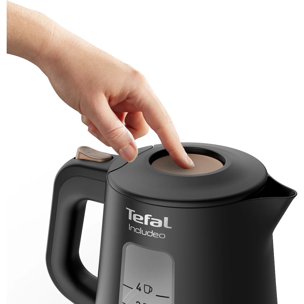 Tefal Wasserkocher »KI5338 Includeo«, 1 L, 2400 W, Anti-Rutsch-Griff, Wasserstandsanzeige, Herausnehmbarer Filter 7 Tefal Wasserkocher »KI5338 Includeo«, 1 L, 2400 W, Anti-Rutsch-Griff, Wasserstandsanzeige, Herausnehmbarer Filter – Bild 5
