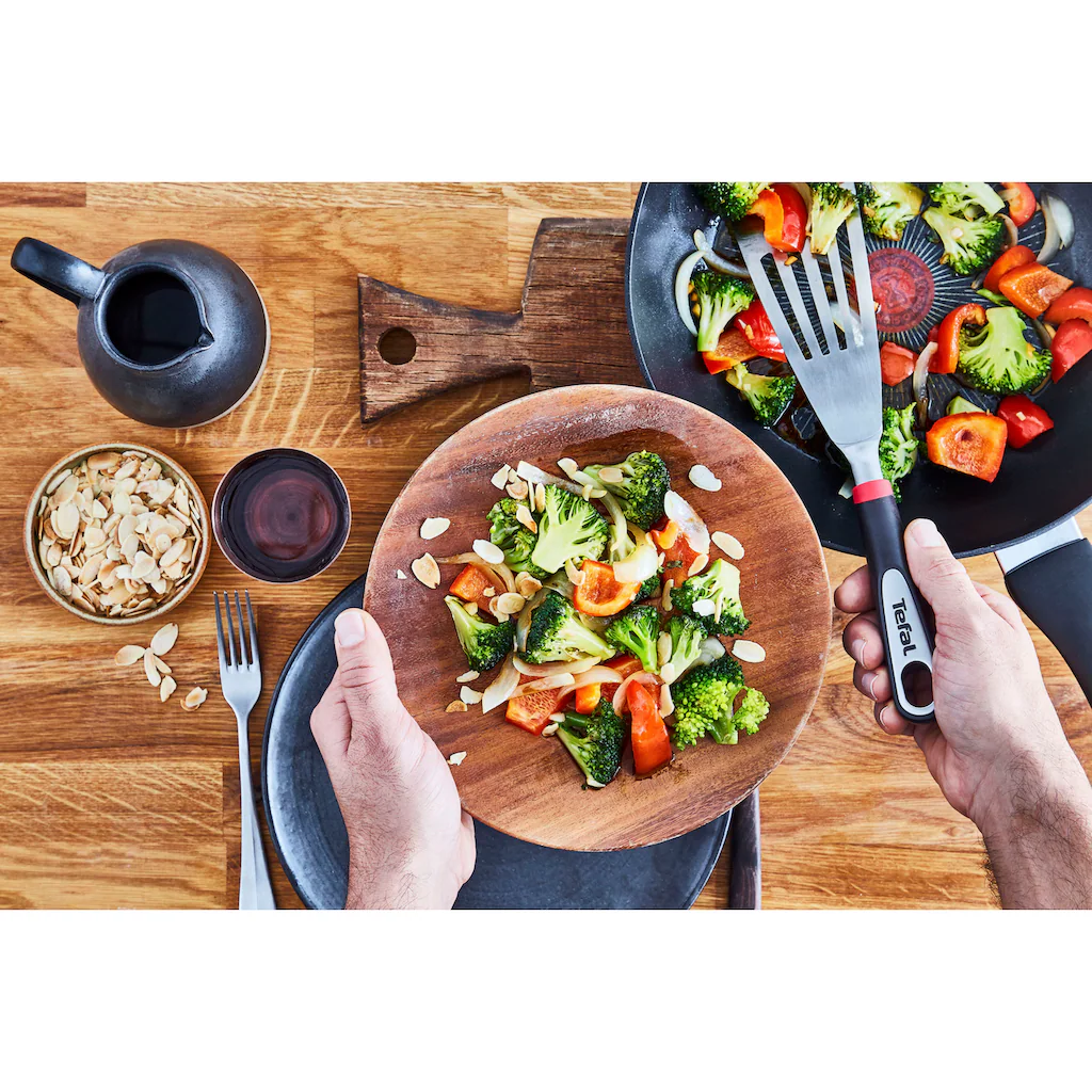 Tefal Wok »Unlimited G25519«, Aluminium, Kratzfest, Induktion, Temperaturanzeiger, Made In France, Ø 28 Cm 8 Tefal Wok »Unlimited G25519«, Aluminium, Kratzfest, Induktion, Temperaturanzeiger, Made In France, Ø 28 Cm – Bild 6