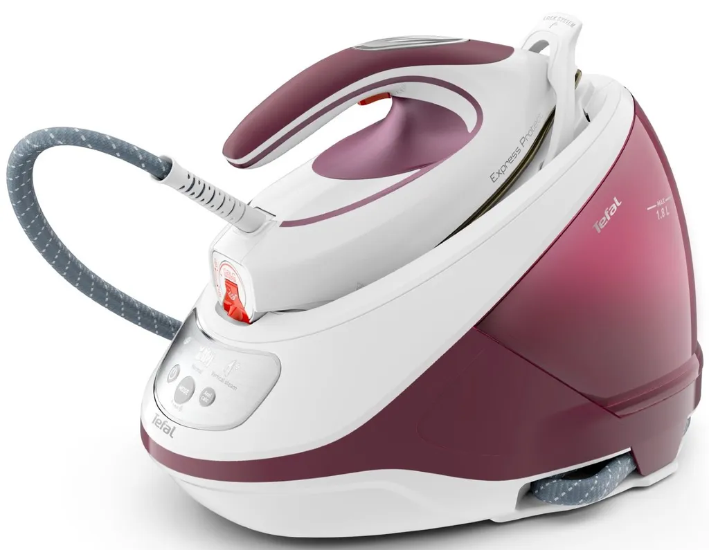 Tefal SV9201E0 Dampfbügelstation Express Protect, 2800W 7,5 Bar, Weiß/Burgunder 3 Tefal SV9201E0 Dampfbügelstation Express Protect, 2800W 7,5 Bar, Weiß/Burgunder