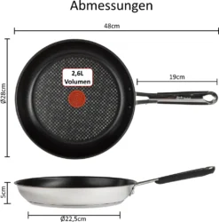Tefal E76 Jamie Oliver Pfanne 28 Cm Induktion 3 TLG Set 4, NR 1, Bratpfanne Hoher Rand, Antihaft-beschichtet, Backofenofengeeignet, Spülmaschinenfest, Hohe GLEITFÄHIGKEIT,FÜR ALLE HERDARTEN -Tefal a8c4a7e569e2de3af7569099343d6d42