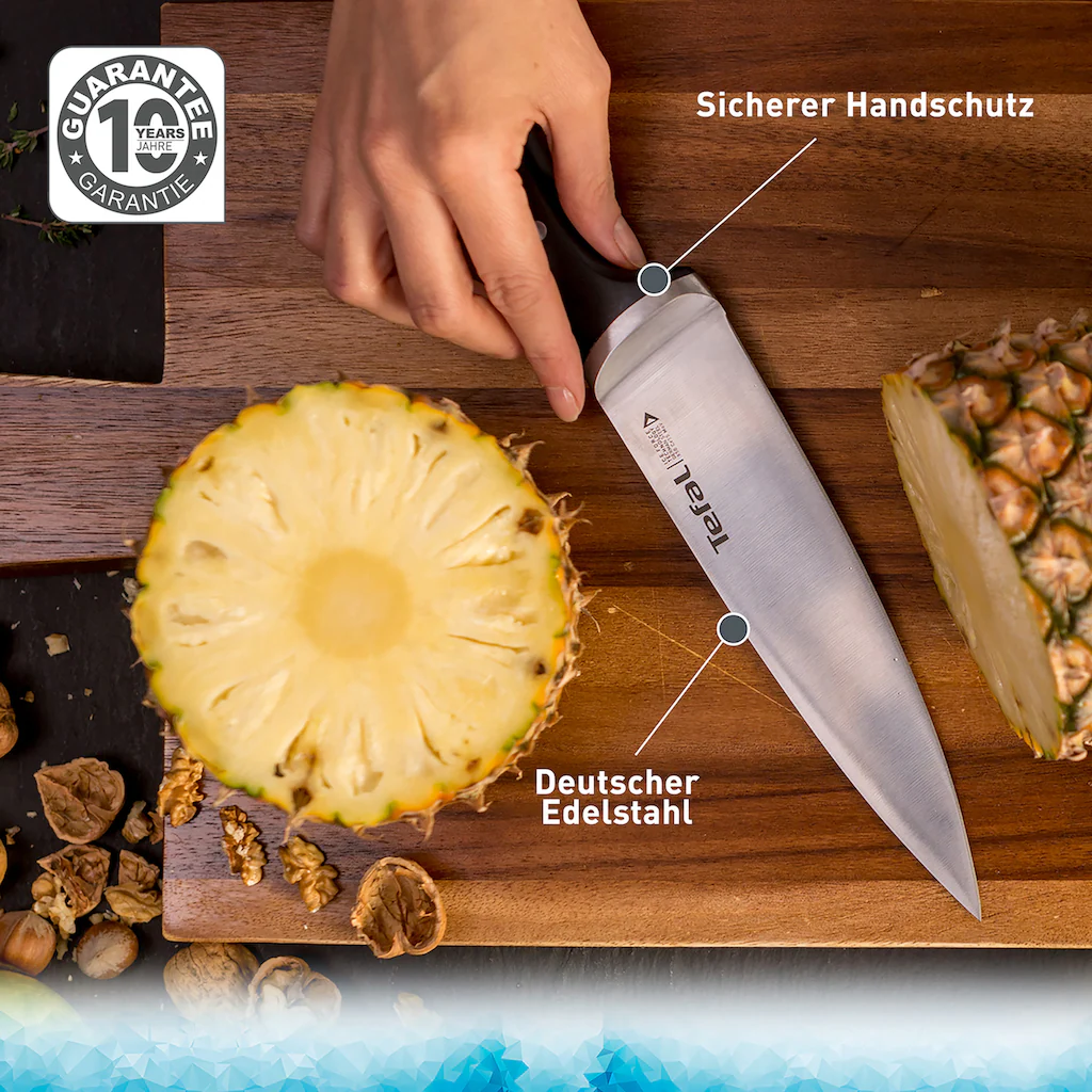 Tefal Messer-Set »K232S355 Ice Force«, (Set, 3 Tlg.), Edelstahl, Lang Anhaltende Schneidleistung Und Schärfe 4 Tefal Messer-Set »K232S355 Ice Force«, (Set, 3 Tlg.), Edelstahl, Lang Anhaltende Schneidleistung Und Schärfe – Bild 2