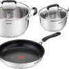 Tefal G7155S14 Cook&Cool Edelstahl Topfset 5-teilig Mit Glasdeckel Inkl. 28 Cm Bratpfanne Mit ThermoSpot, Für Alle Herdarten -Tefal b01fbdcecd02716c950ec3d01ef50802